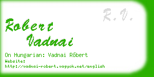 robert vadnai business card